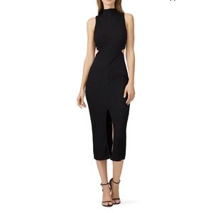 Bec & bridge Dark Instinct ribbed black cutout Midi Dress